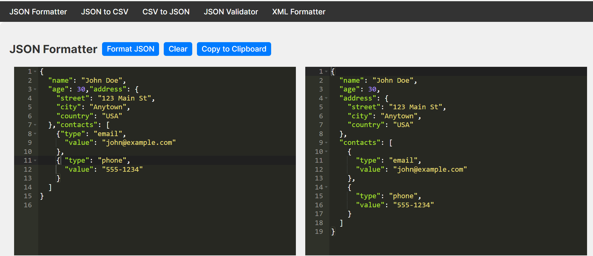 Json Formatter